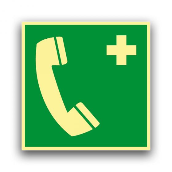 Notruftelefon ASR A1.3- Rettungszeichen Nachleuchtend