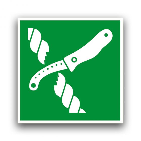 Messer für Rettungsfloßausrüstung - Rettungszeichen