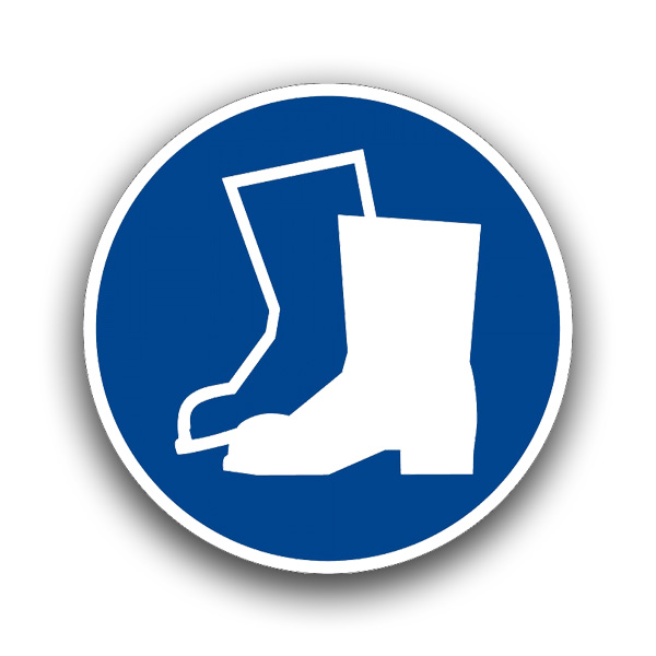 Fußschutz benutzen - Gebotszeichen