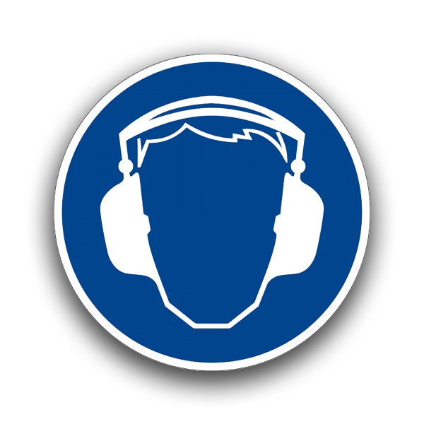 Gehörschutz benutzen - Gebotszeichen