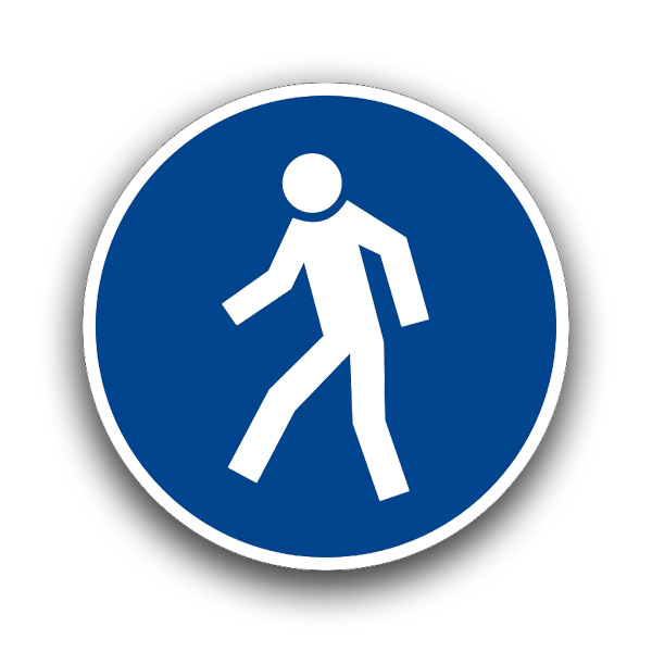 Für Fußgänger II - Gebotszeichen