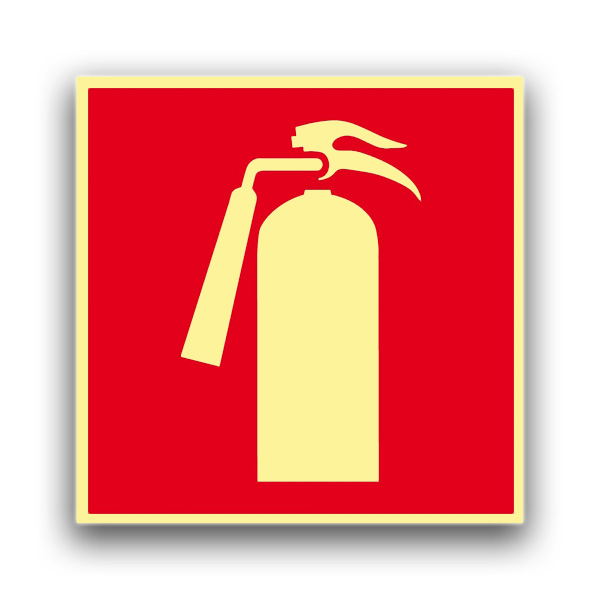 Feuerlöscher II - Brandschutzzeichen Nachleuchtend