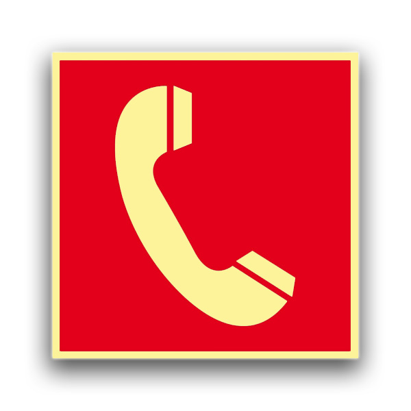 Brandmeldetelefon I - Brandschutzzeichen Nachleuchtend