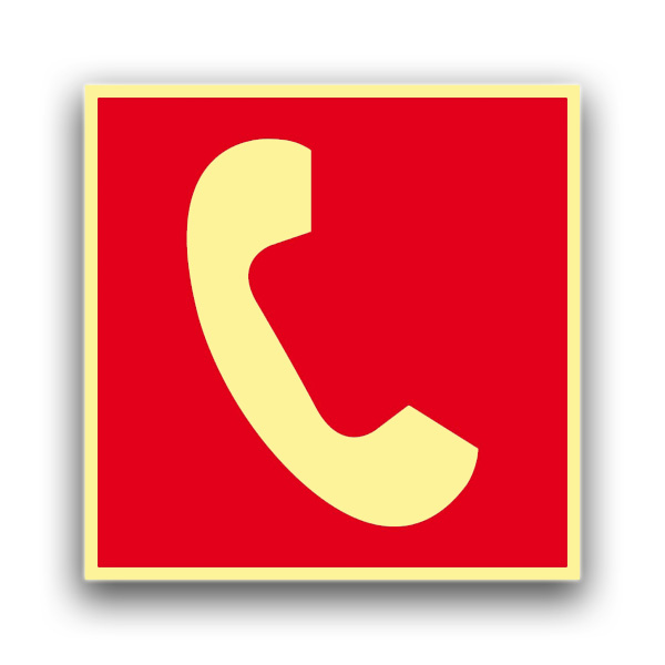 Brandmeldetelefon II - Brandschutzzeichen Nachleuchtend
