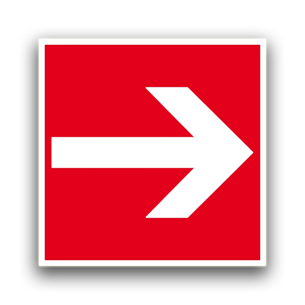 Richtungspfeil links/ rechts - Brandschutzzeichen