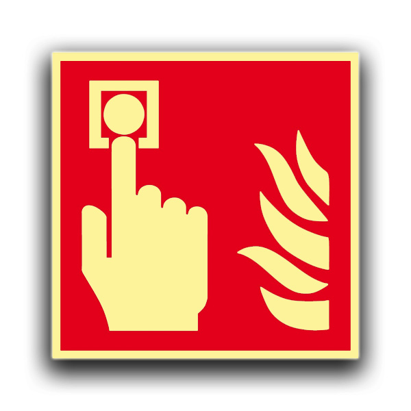 Brandmelder III - Brandschutzzeichen Nachleuchtend