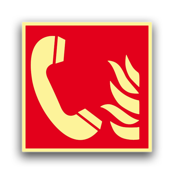 Brandmeldetelefon III - Brandschutzzeichen Nachleuchtend