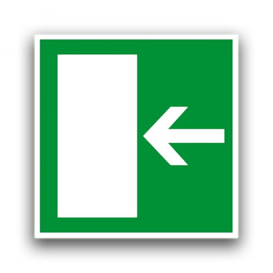 Rettungsweg links / rechts - Fluchtwegzeichen