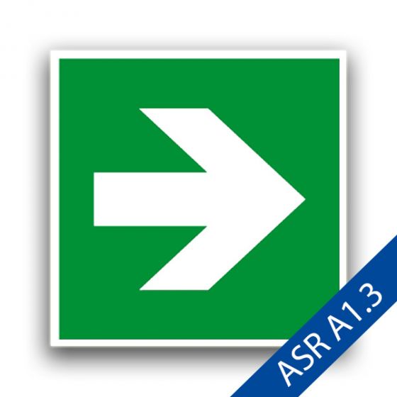 Richtungsangabe gerade - Fluchtwegzeichen ASR A1.3