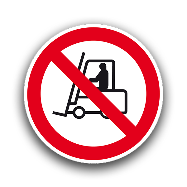 Für Flurförderfahrzeuge verboten IV - Verbotszeichen