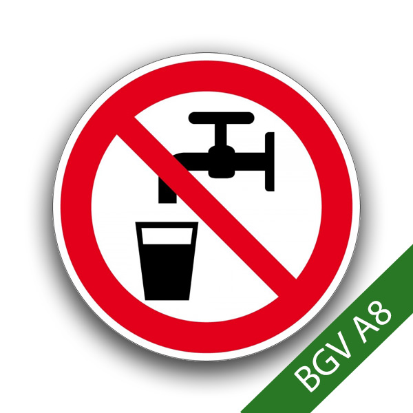 Kein Trinkwasser - Verbotszeichen BGV A8