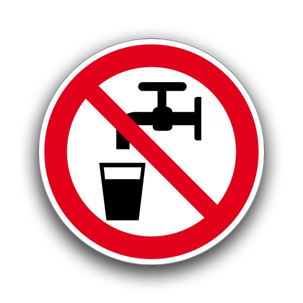 Kein Trinkwasser - Verbotszeichen