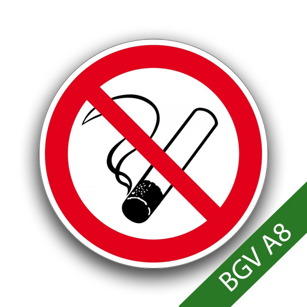 Rauchen verboten - Verbotszeichen BGV A8 BGV A8 P 01