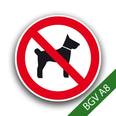 Mitführen von Tieren verboten II - Verbotszeichen BGV A9 P14