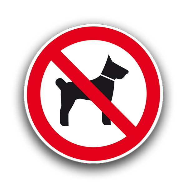 Mitführen von Tieren verboten II - Verbotszeichen