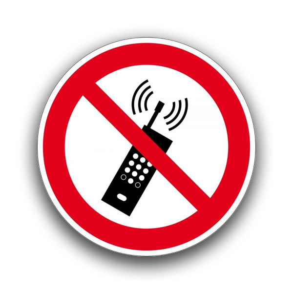 Mobilfunk verboten - Verbotszeichen