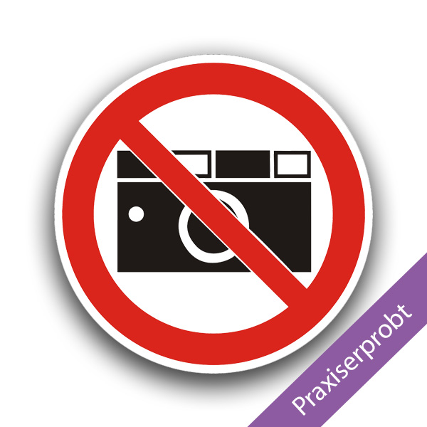 Fotografieren verboten - Verbotszeichen