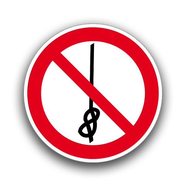 Knoten verboten - Verbotszeichen