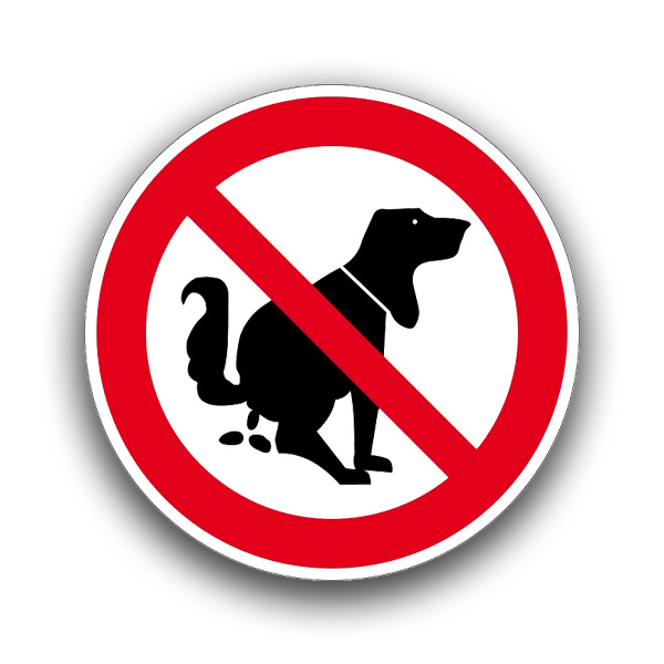 Kein Hundeklo - Verbotszeichen