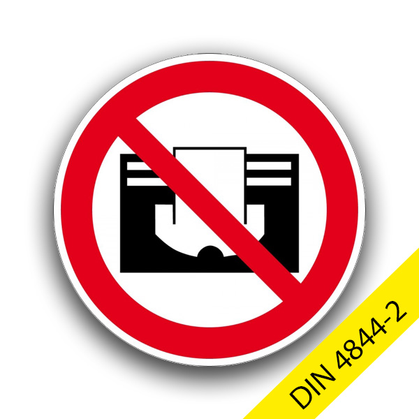 Nicht abdecken - Verbotszeichen DIN4844-2