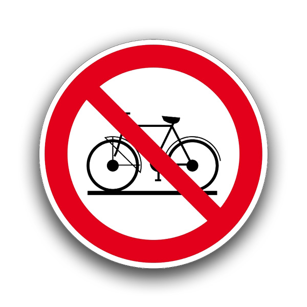 Fahrräder verboten - Verbotszeichen