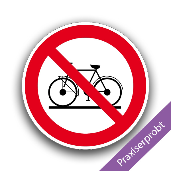 Fahrräder verboten - Verbotszeichen