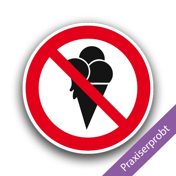 Eis verboten - Verbotszeichen