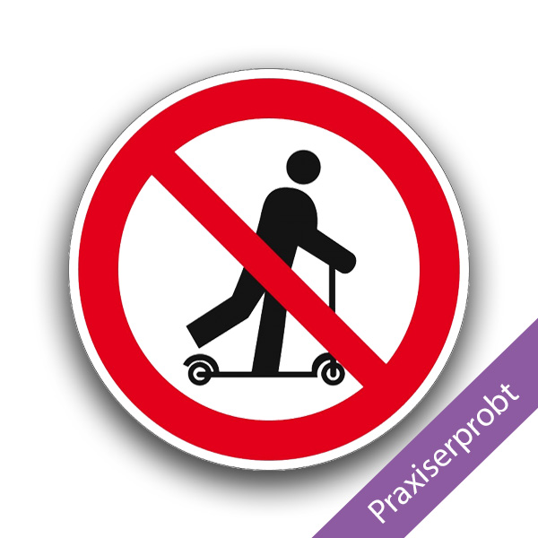 Rollerfahren verboten - Verbotszeichen
