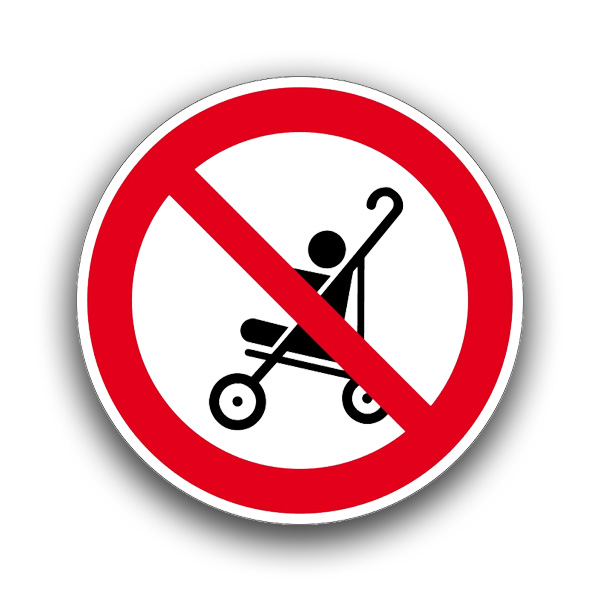Kinderwagen verboten - Verbotszeichen