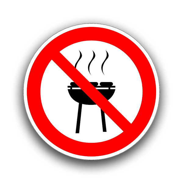 Grillen verboten - Verbotszeichen