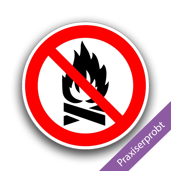 Entzünden von Feuern nicht gestattet - Verbotszeichen