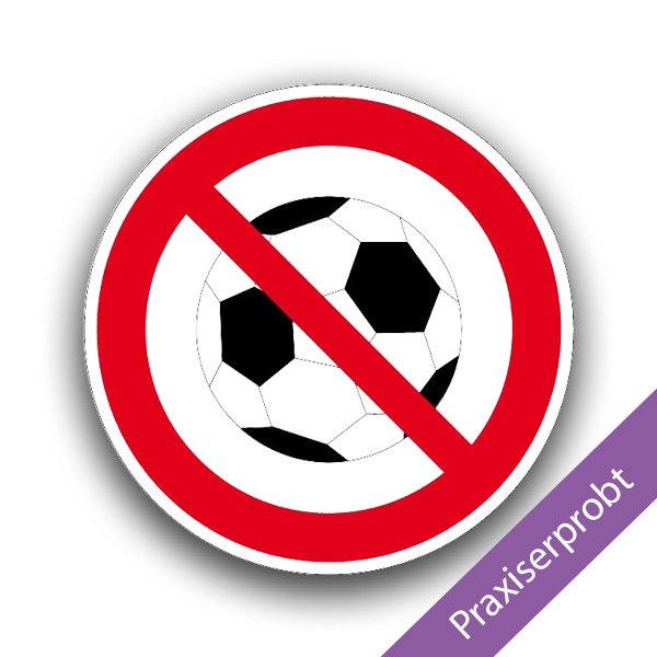 Fußball spielen verboten II - Verbotszeichen