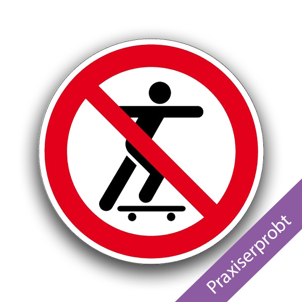 Skaten verboten - Verbotszeichen