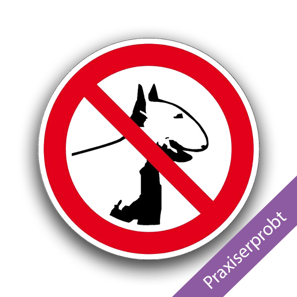 Kampfhunde verboten – Verbotszeichen