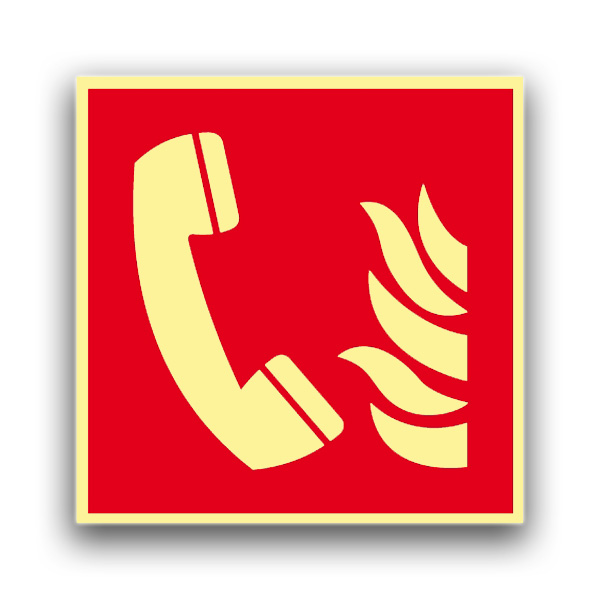 Brandmeldetelefon IV - Brandschutzzeichen ASR A1.3 F006 Nachleuchtend