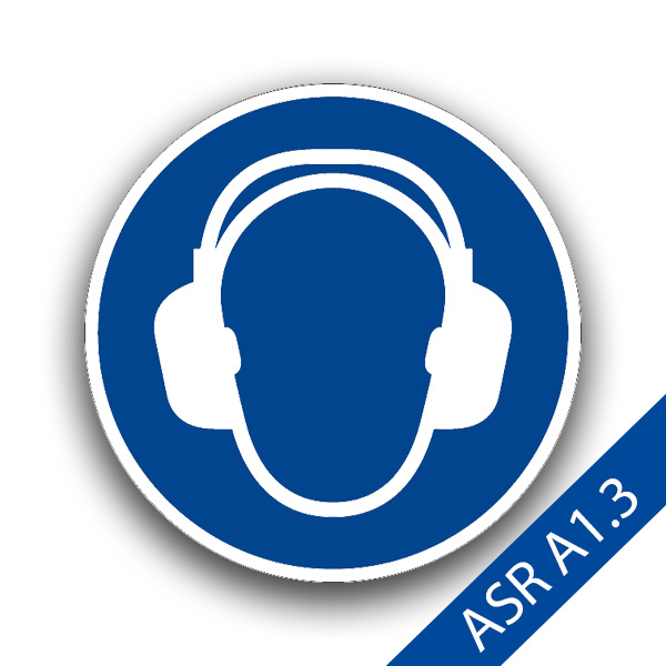 Gehörschutz benutzen III - Gebotszeichen ASR A1.3 M003