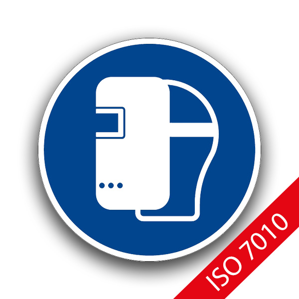 Schweißmaske benutzen - Gebotszeichen ISO 7010 M019