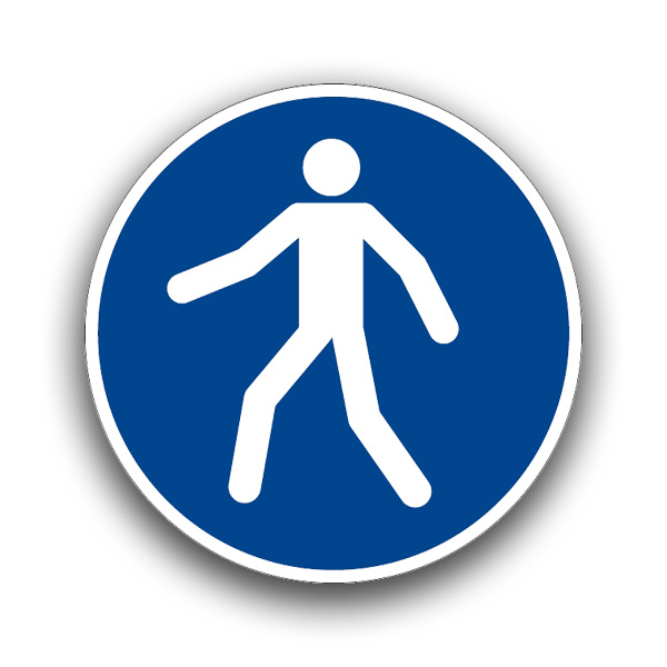 Fußgängerweg benutzen - Gebotszeichen