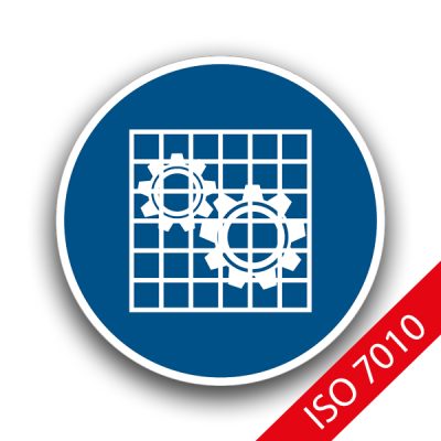 Absperrung prüfen - Gebotszeichen ISO 7010 M027