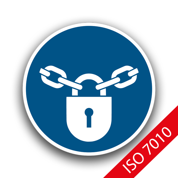 Verschlossen halten - Gebotszeichen ISO 7010 M028