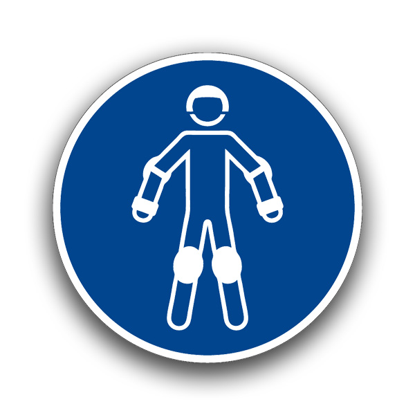 Schutzausrüstung für Rollsport benutzen - Gebotszeichen