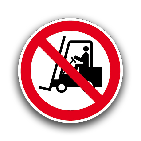 Für Flurförderzeuge verboten - Verbotszeichen ASR A1.3 P006