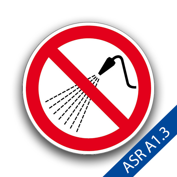 Mit Wasser spritzen verboten II - Verbotszeichen P016 ASR A1.3