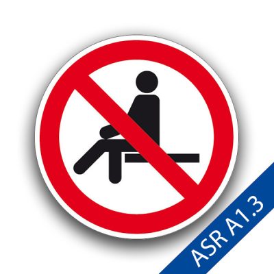 Sitzen verboten II - Verbotszeichen ASR A1.3 P018