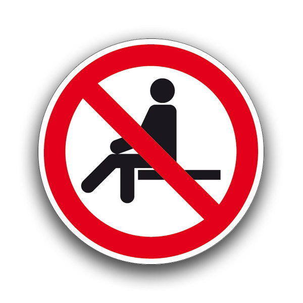 Sitzen verboten II - Verbotszeichen