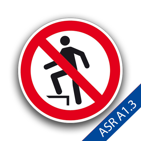 Aufsteigen verboten - Verbotszeichen ASR A1.3 P019