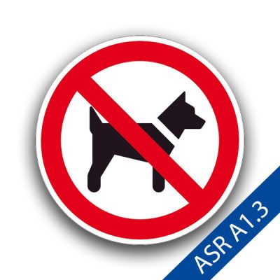 Mitführen von Hunden verboten II - Verbotszeichen ASR A1.3 P021
