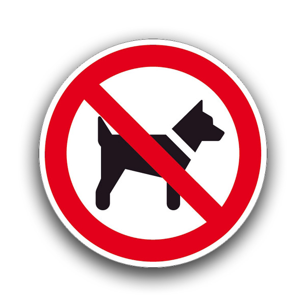 Mitführen von Hunden verboten II - Verbotszeichen