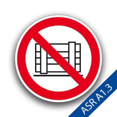 Abstellen oder Lagern verboten - Verbotszeichen ASR A1.3 P023
