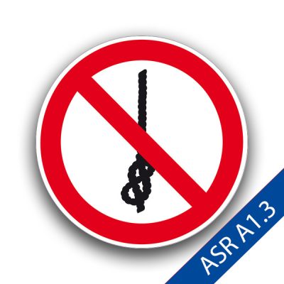 Knoten von Seilen verboten - Verbotszeichen ASR A1.3 P030